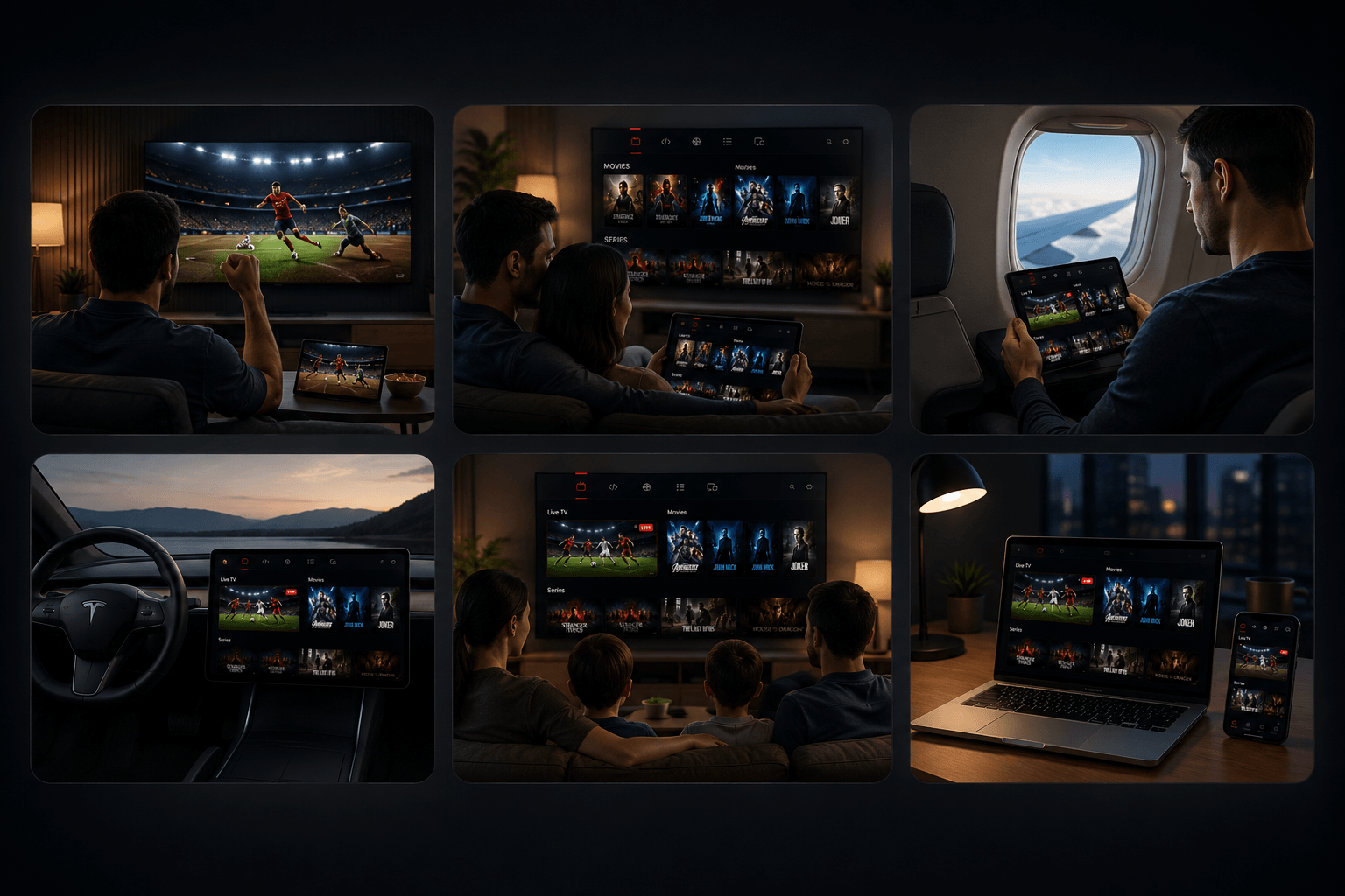 EVStream IPTV app for every user - sports fans, travelers, Tesla owners