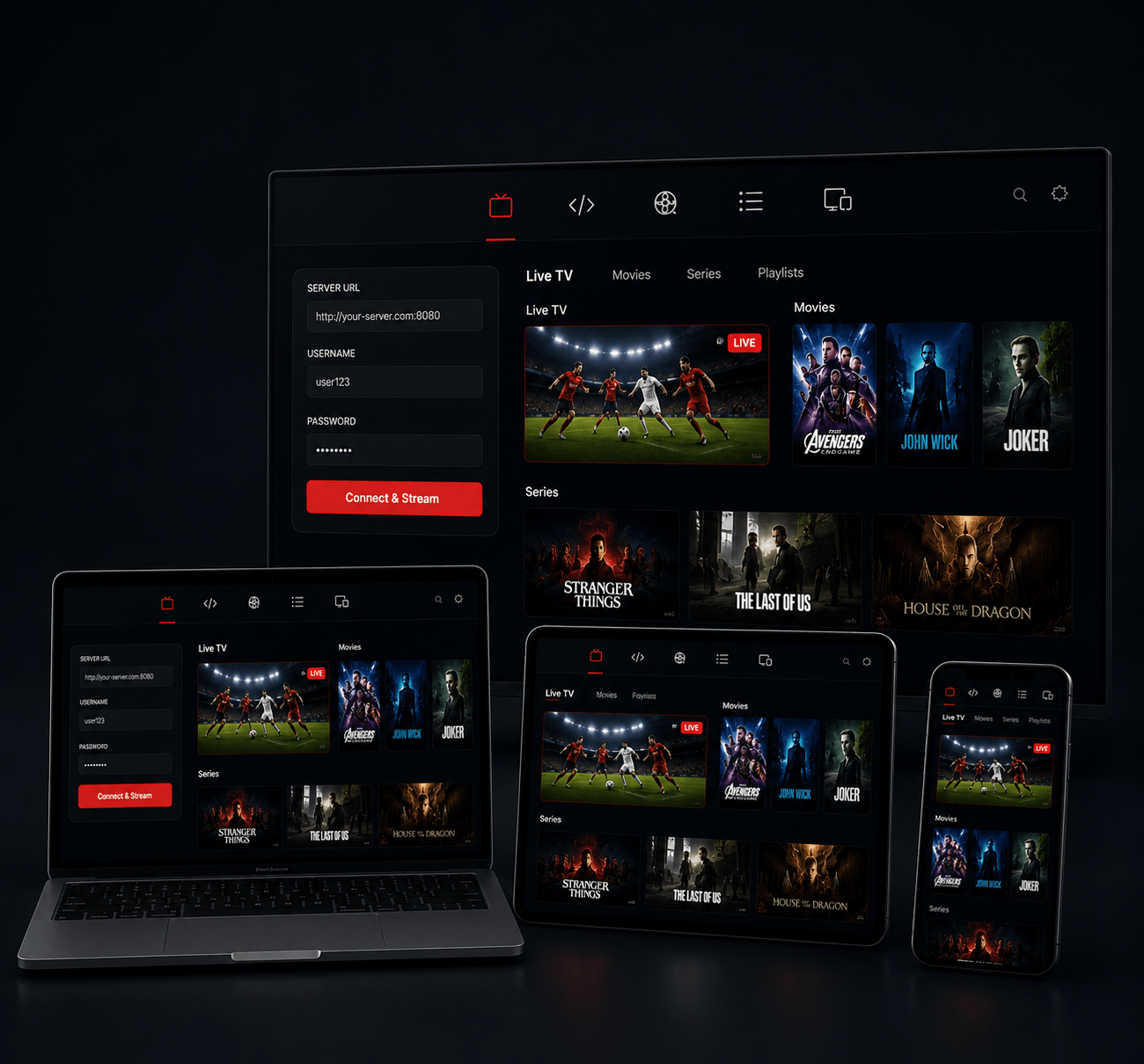 EVStream works with every IPTV provider using Xtream Codes